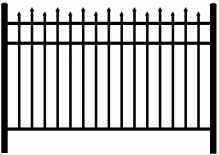 NO PICKETS Through Bottom Rail NO PICKETS Through Bottom Rail